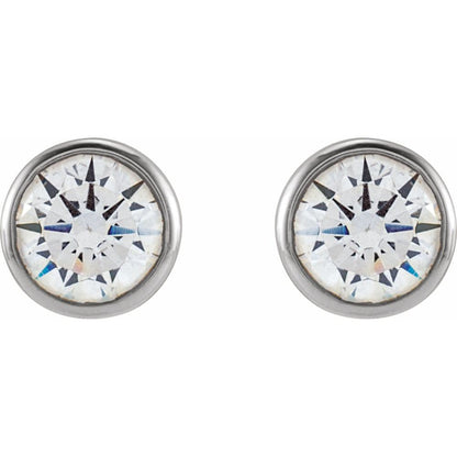 Saffron Bezel Set Studs