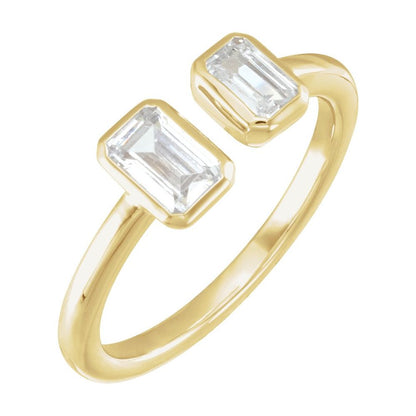 Buttercup Two Stone Emerald Ring