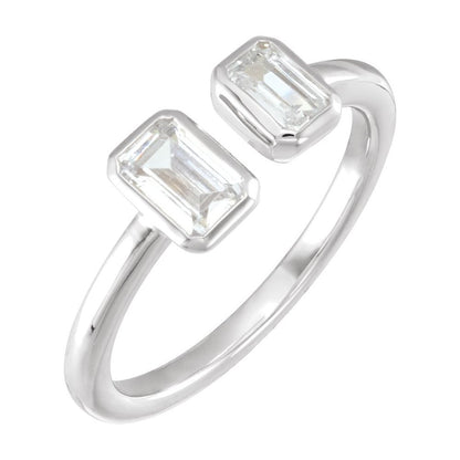 Buttercup Two Stone Emerald Ring