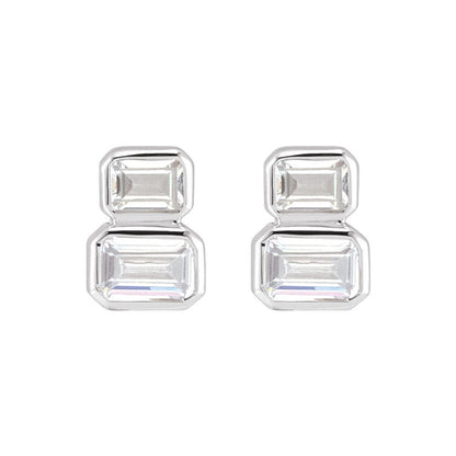 Elowen 2 Stone Emerald Studs