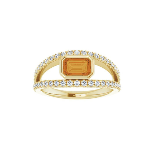 Marigold Pave Diamond Ring