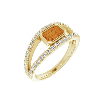 Marigold Pave Diamond Ring