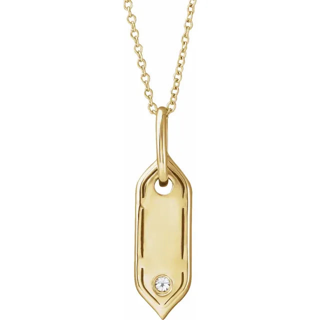 Seedling Initial Diamond Necklace