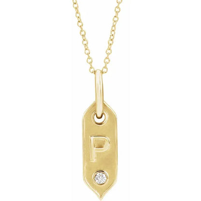 Seedling Initial Diamond Necklace