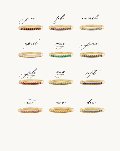 Wildflower Birthstone Stacker